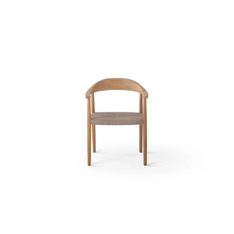 Naxos Gartenstuhl mit Armlehnen aus Teakholz und Leinen - ZEN ZONE Furniture