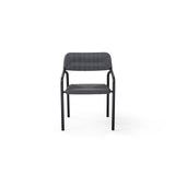 Granelli Gartenstuhl mit Armlehnen aus Aluminium und Geflecht Schwarz - ZEN ZONE Furniture