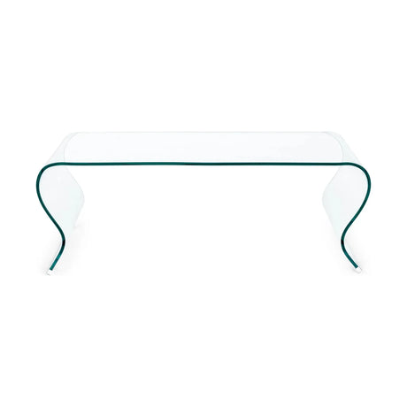 Iride Couchtisch Rect Curl Glas 120x60 cm - ZEN ZONE Furniture
