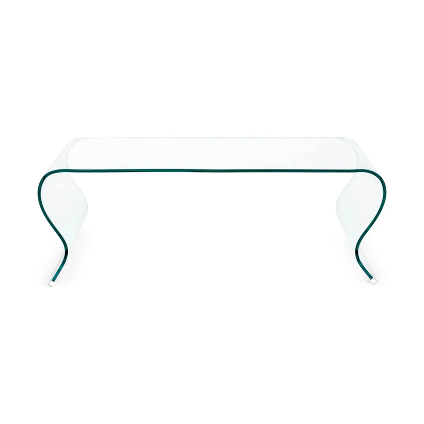 Iride Couchtisch Rect Curl Glas 120x60 cm - ZEN ZONE Furniture
