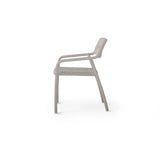 Granelli Gartenstuhl mit Armlehnen aus Aluminium und Geflecht Grau - ZEN ZONE Furniture