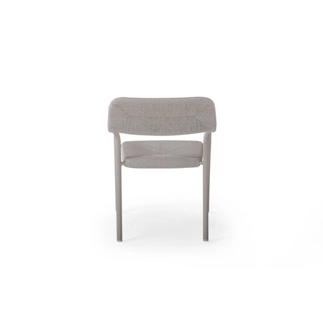 Granelli Gartenstuhl mit Armlehnen aus Aluminium und Geflecht Grau - ZEN ZONE Furniture