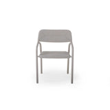 Granelli Gartenstuhl mit Armlehnen aus Aluminium und Geflecht Grau - ZEN ZONE Furniture