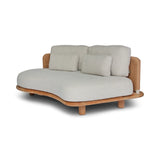 Garten Sofa Orosei, Rechte Seite, aus Naturteak und Seil in Natur, 115×187×63 cm - ZEN ZONE Furniture