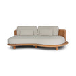 Garten Sofa Orosei, Linke Seite, aus Naturteak und Seil in Natur, 203×119×63 cm - ZEN ZONE Furniture