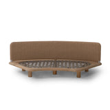 Garten Sofa Orosei, Mittelstück, aus Naturteak und Seil in Natur, 218×126×63 cm - ZEN ZONE Furniture
