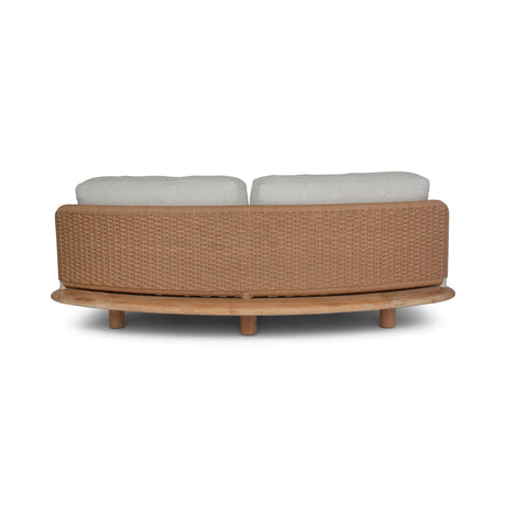 Garten Sofa Orosei, Mittelstück, aus Naturteak und Seil in Natur, 218×126×63 cm - ZEN ZONE Furniture