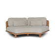 Garten Sofa Orosei, Mittelstück, aus Naturteak und Seil in Natur, 218×126×63 cm - ZEN ZONE Furniture