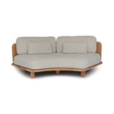 Garten Sofa Orosei, Mittelstück, aus Naturteak und Seil in Natur, 218×126×63 cm - ZEN ZONE Furniture