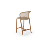 Garten Barhocker Barletta, Geflecht in Beige, 56.5×51.5×96.5 cm - ZEN ZONE Furniture