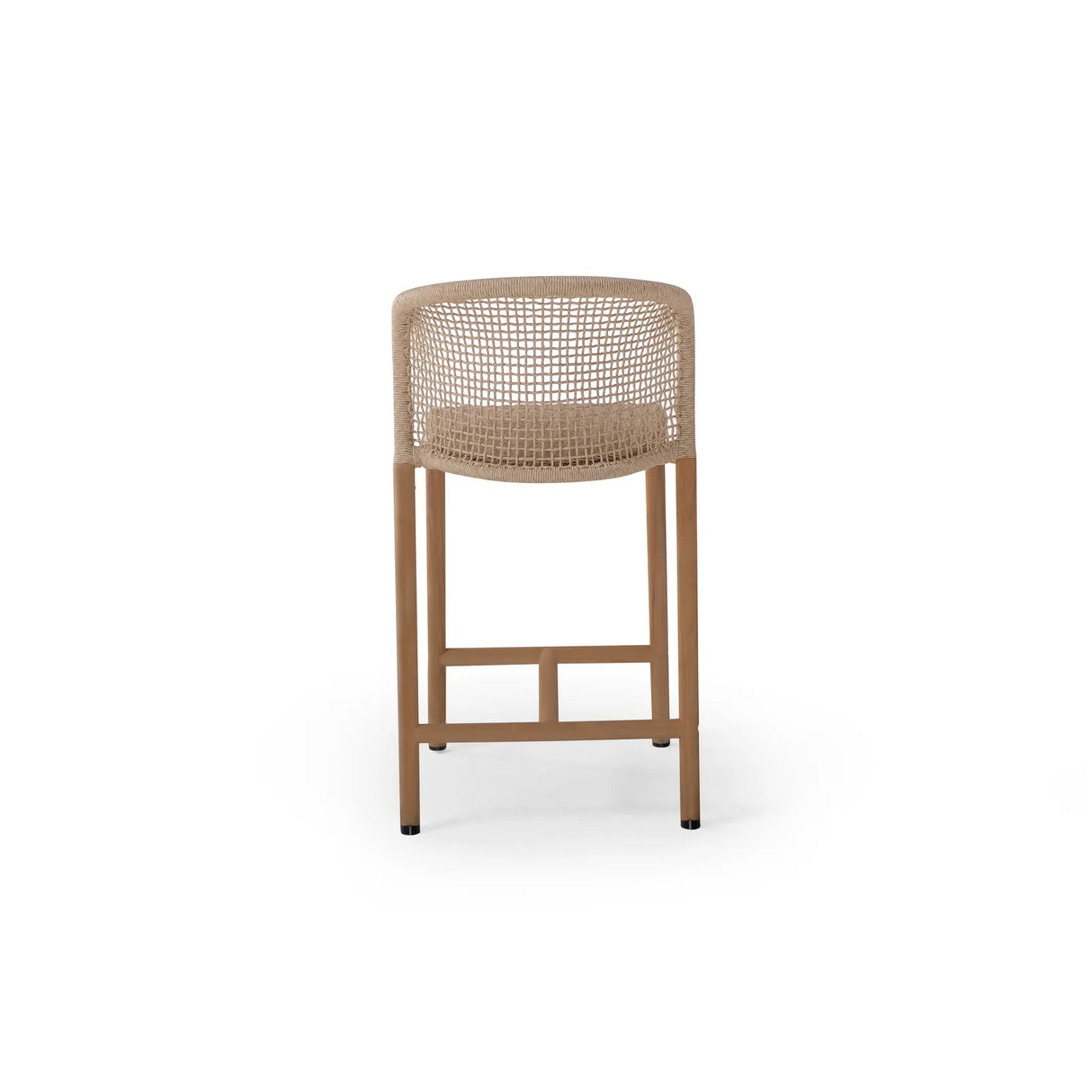 Garten Barhocker Barletta, Geflecht in Beige, 56.5×51.5×96.5 cm - ZEN ZONE Furniture