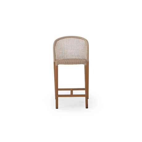 Garten Barhocker Barletta, Geflecht in Beige, 56.5×51.5×96.5 cm - ZEN ZONE Furniture