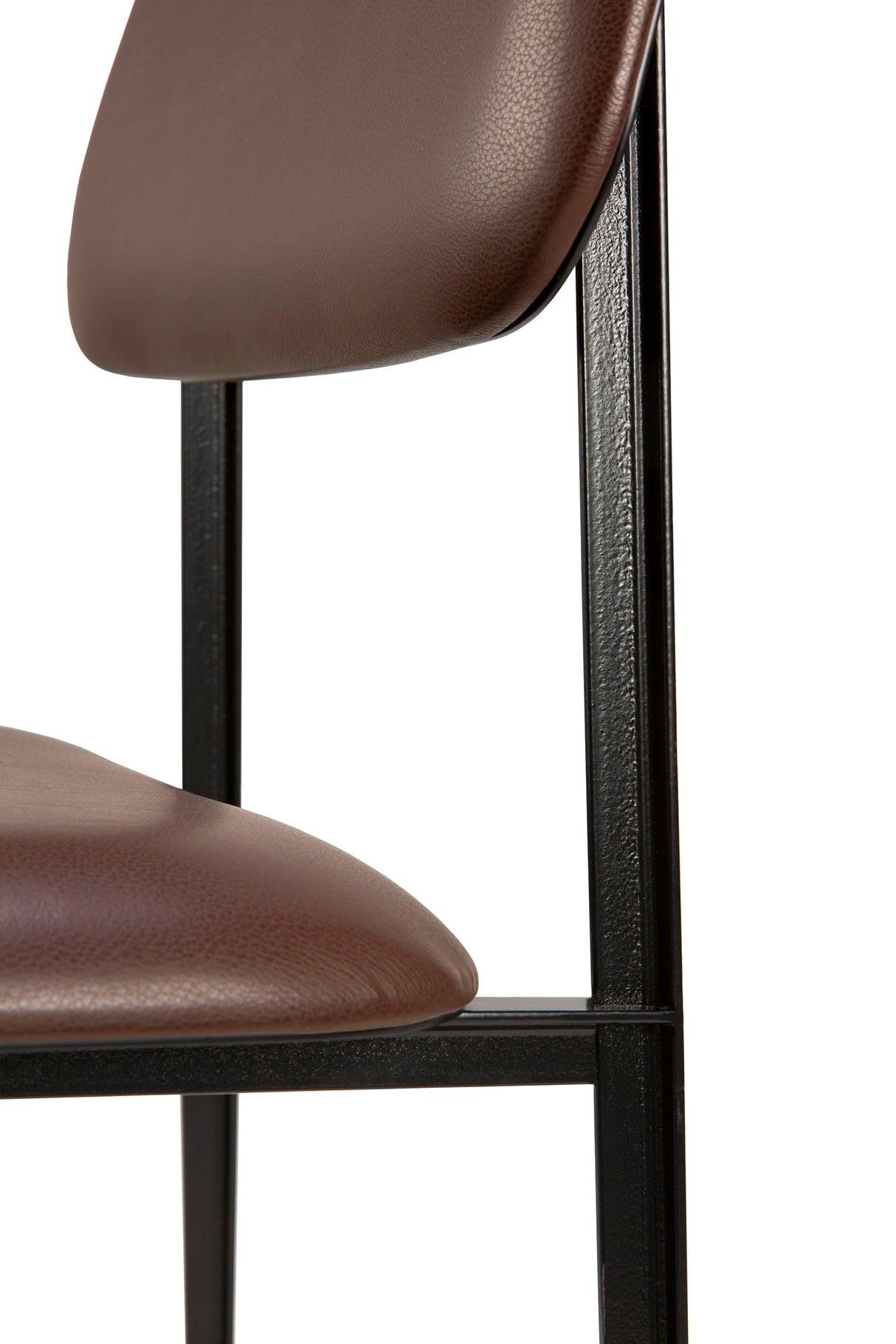 DC Esszimmerstuhl - schokoladenbraunes Leder - 43 x 48 x 82 cm - ZEN ZONE