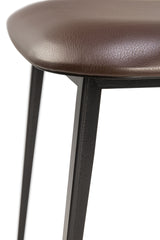 DC Esszimmerstuhl - schokoladenbraunes Leder - 43 x 48 x 82 cm - ZEN ZONE