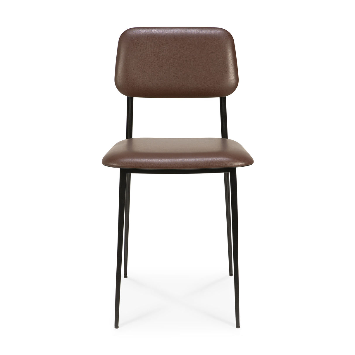 DC Esszimmerstuhl - schokoladenbraunes Leder - 43 x 48 x 82 cm - ZEN ZONE