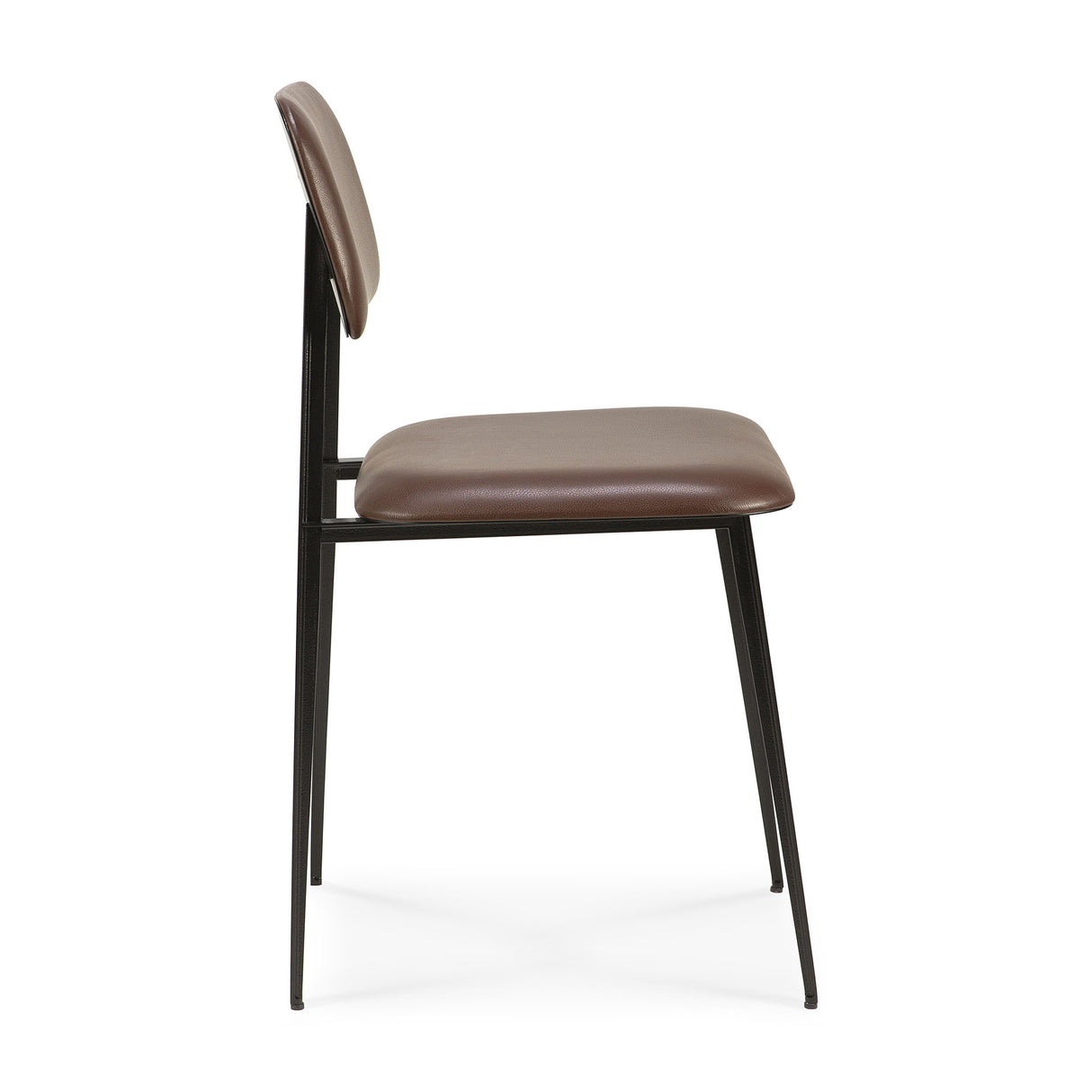 DC Esszimmerstuhl - schokoladenbraunes Leder - 43 x 48 x 82 cm - ZEN ZONE