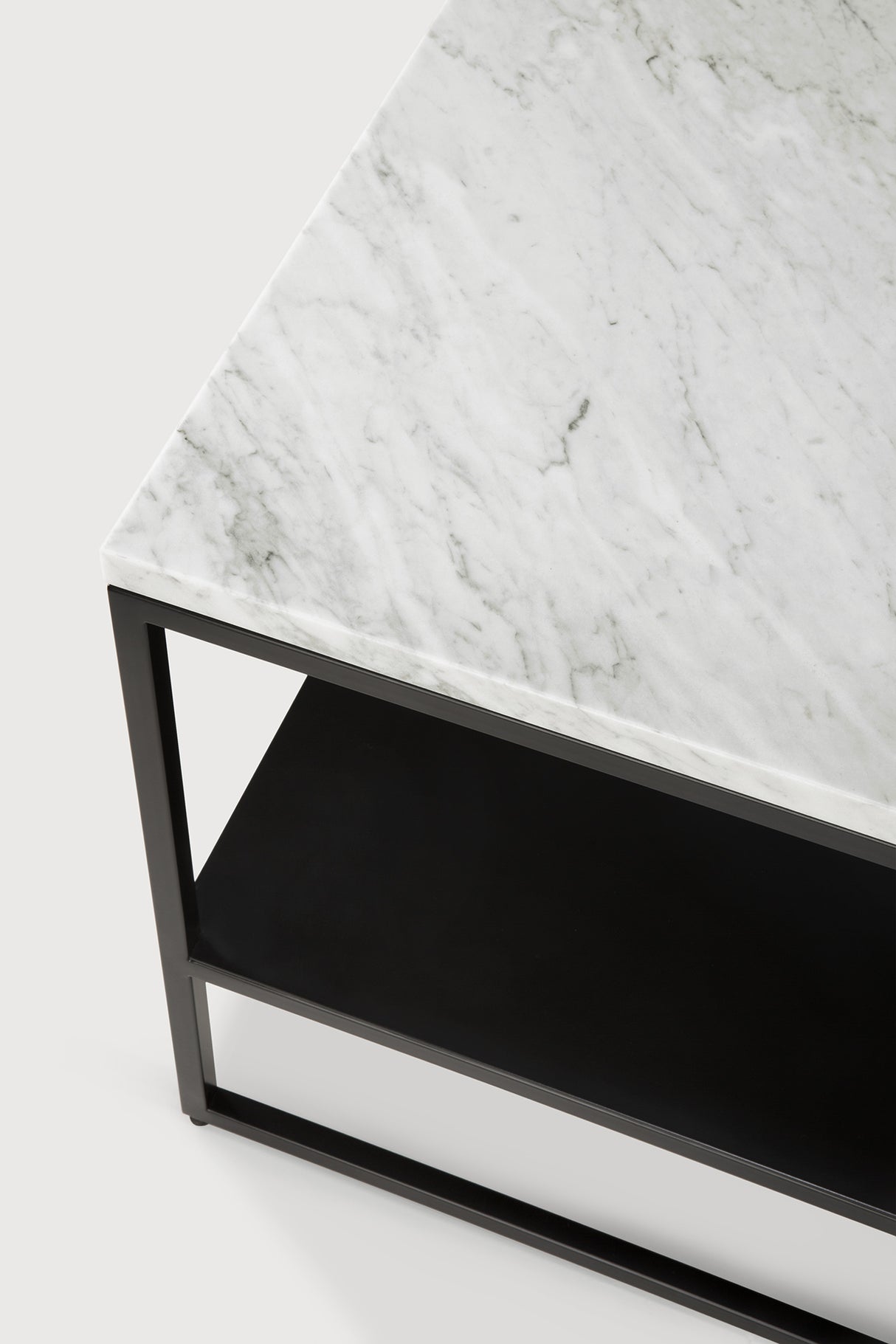 Stone Beistelltisch - Marmor - White Carrara - rechteckig - 60 x 53 x 45 cm - ZEN ZONE Furniture