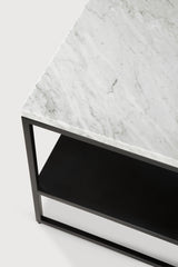 Stone Beistelltisch - Marmor - White Carrara - rechteckig - 60 x 53 x 45 cm - ZEN ZONE Furniture