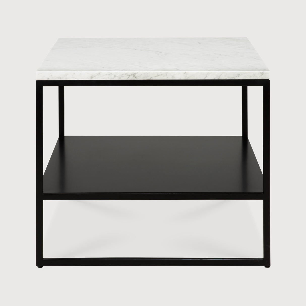 Stone Beistelltisch - Marmor - White Carrara - rechteckig - 60 x 53 x 45 cm - ZEN ZONE Furniture