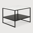Stone Beistelltisch - Marmor - White Carrara - rechteckig - 60 x 53 x 45 cm - ZEN ZONE Furniture