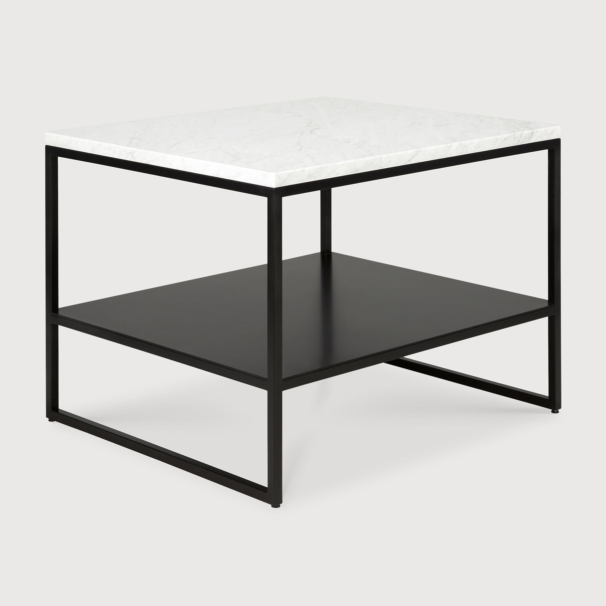 Stone Beistelltisch - Marmor - White Carrara - rechteckig - 60 x 53 x 45 cm - ZEN ZONE Furniture