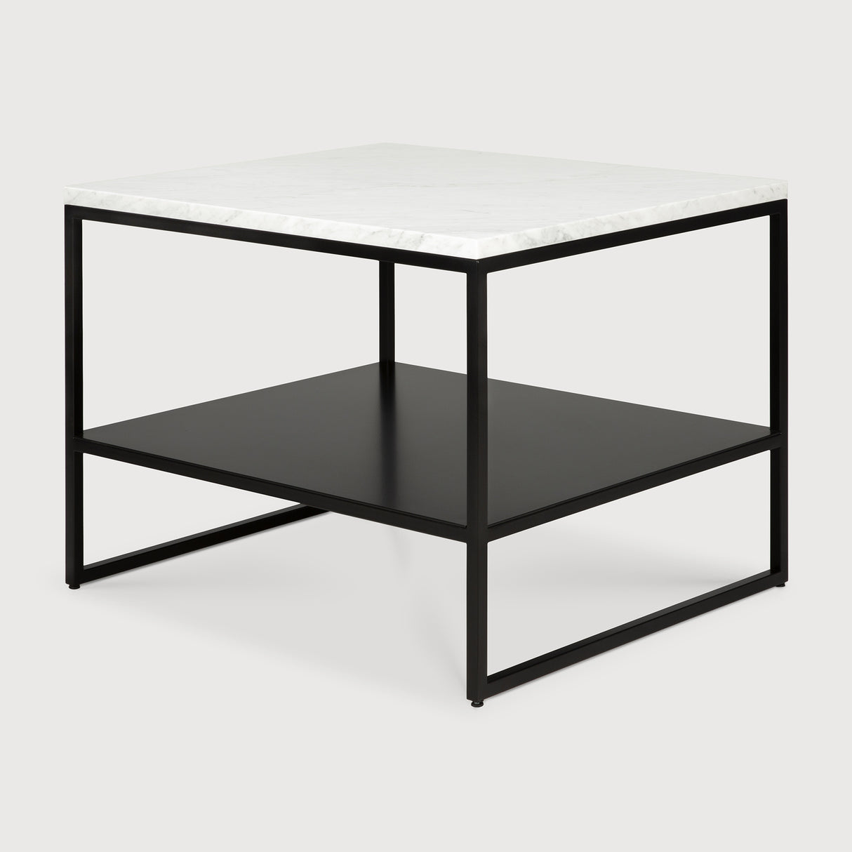 Stone Beistelltisch - Marmor - White Carrara - rechteckig - 60 x 53 x 45 cm - ZEN ZONE Furniture