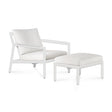 Jack Gartenhocker - Aluminium - weiß - Off White Stoff - 70 x 53 x 41 cm - ZEN ZONE