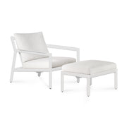 Jack Gartenhocker - Aluminium - weiß - Off White Stoff - 70 x 53 x 41 cm - ZEN ZONE