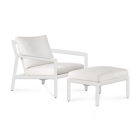 Jack Gartenhocker - Aluminium - weiß - Off White Stoff - 70 x 53 x 41 cm - ZEN ZONE