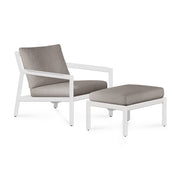 Jack Gartenhocker - Aluminium - weiß - Mocha Stoff - 70 x 53 x 41 cm - ZEN ZONE