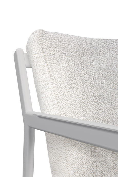 Jack Garten-Loungestuhl - Aluminium - weiß - Off White Stoff - 74 x 89 x 74 cm - ZEN ZONE