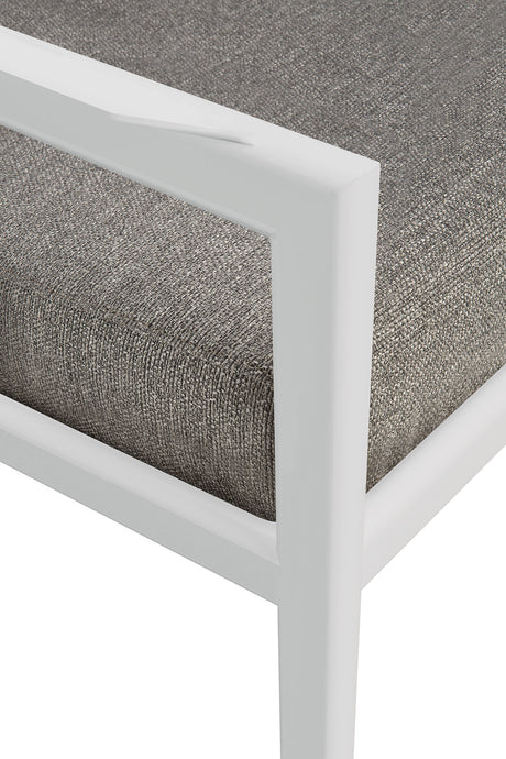 Jack Garten-Loungestuhl - Aluminium - weiß - Mocha Stoff - 74 x 89 x 74 cm - ZEN ZONE