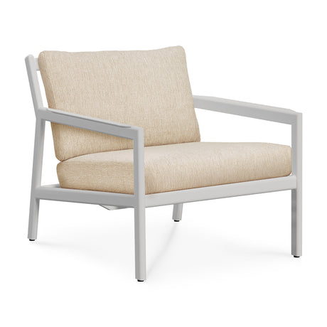 Jack Garten-Loungestuhl - Aluminium - weiß - Naturstoff - 74 x 89 x 74 cm - ZEN ZONE
