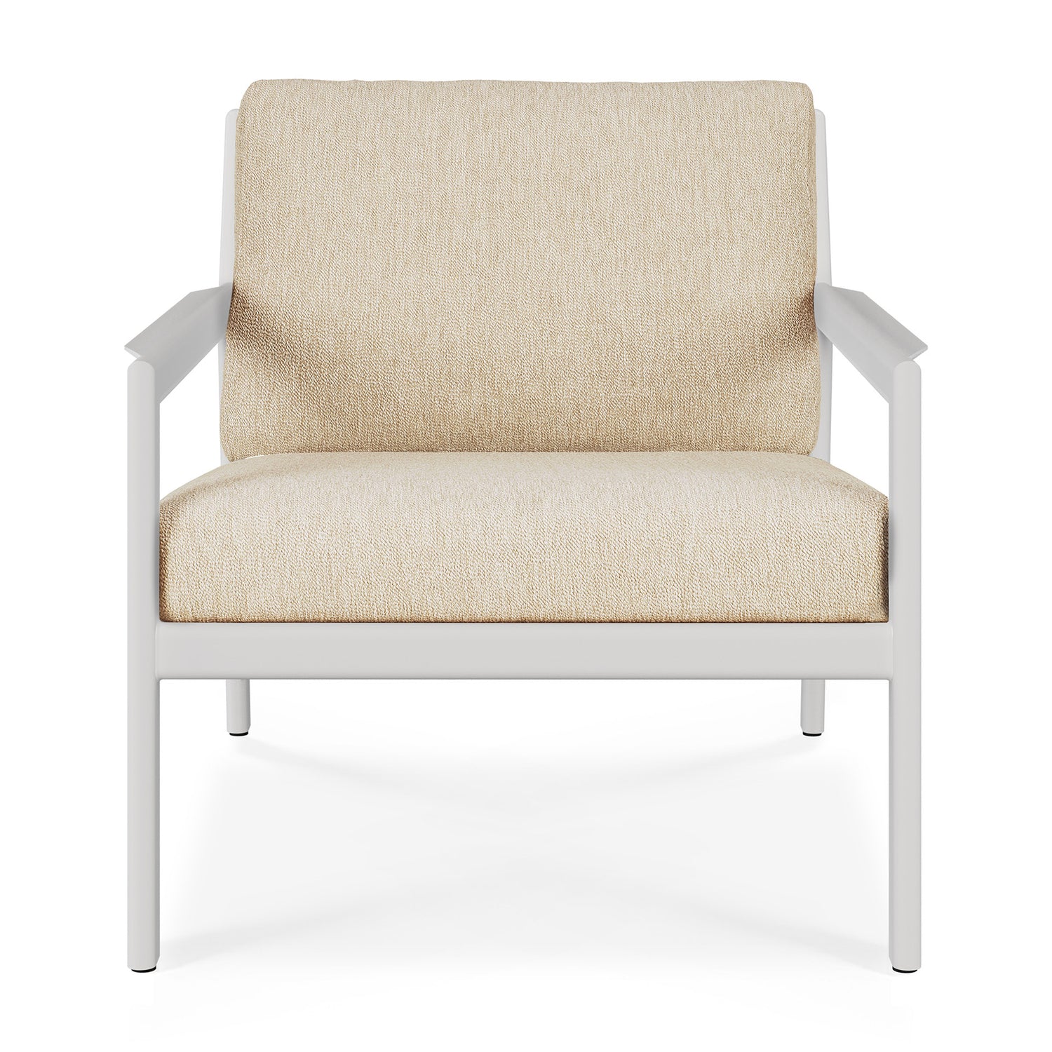 Jack Garten-Loungestuhl - Aluminium - weiß - Naturstoff - 74 x 89 x 74 cm - ZEN ZONE