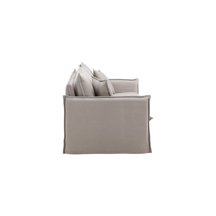 Nova 3-Sitzer Sofa - Braunes Leinen - ZEN ZONE Furniture