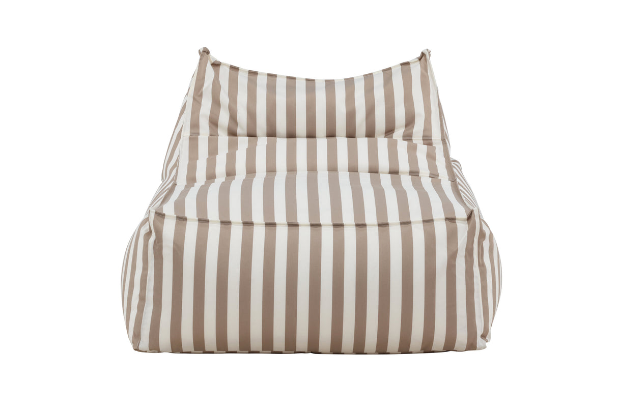 Redang Relaxbag Stoff Weiss/Beige gestreift 118x94x83