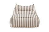 Redang Relaxbag Stoff Weiss/Beige gestreift 118x94x83