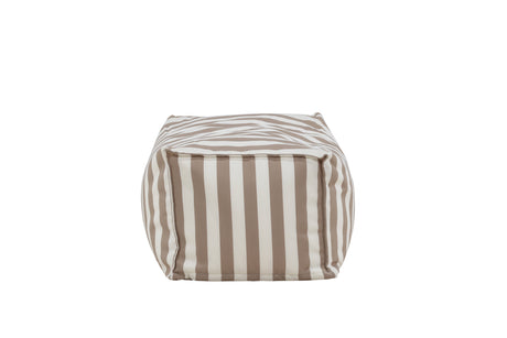 Redang Ottomane Stoff Weiss/Beige gestreift 75x40x33 - ZEN ZONE Furniture