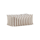Redang Ottomane Stoff Weiss/Beige gestreift 75x40x33
