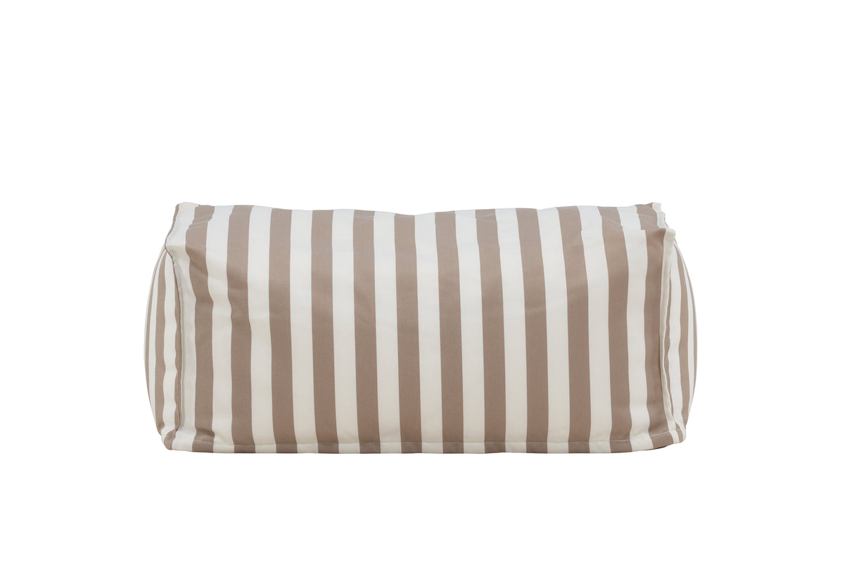 Redang Ottomane Stoff Weiss/Beige gestreift 75x40x33