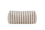 Redang Ottomane Stoff Weiss/Beige gestreift 75x40x33