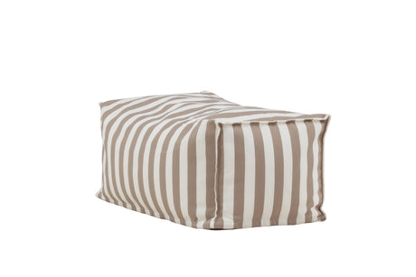 Redang Ottomane Stoff Weiss/Beige gestreift 75x40x33 - ZEN ZONE Furniture