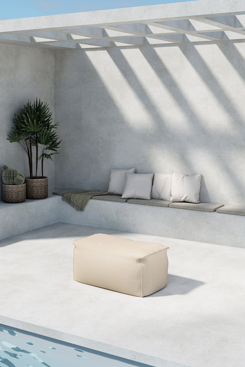 Redang Ottomane Stoff Beige 75x40x33 - ZEN ZONE Furniture