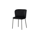 Edina Esszimmerstuhl 2er-Pack - Schwarz / Schwarzer Samt - ZEN ZONE Furniture