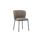 Edina Esszimmerstuhl 2er-Pack - Schwarz / Braunes Leinen - ZEN ZONE Furniture