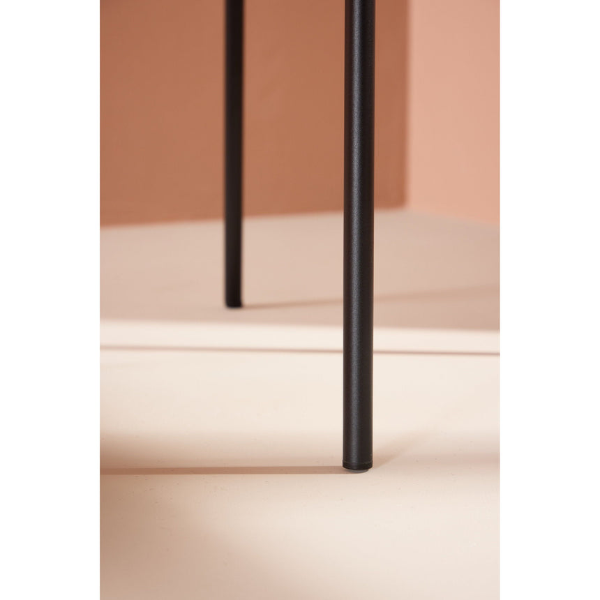 Edina Esszimmerstuhl 2er-Pack - Schwarz / Braunes Leinen - ZEN ZONE Furniture