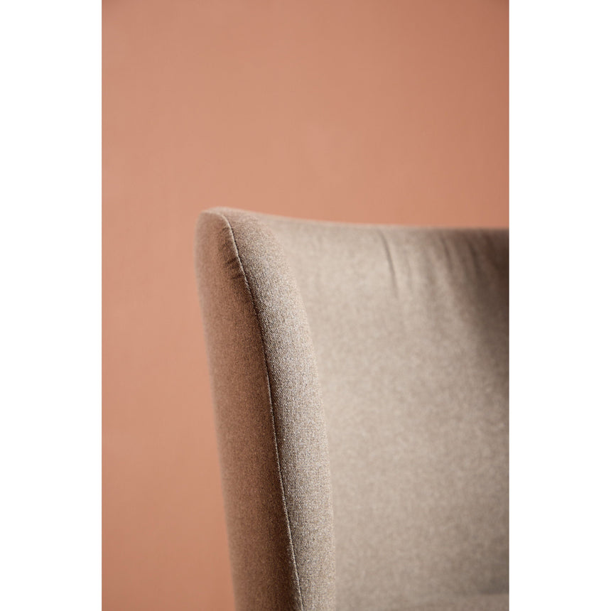 Edina Esszimmerstuhl 2er-Pack - Schwarz / Braunes Leinen - ZEN ZONE Furniture