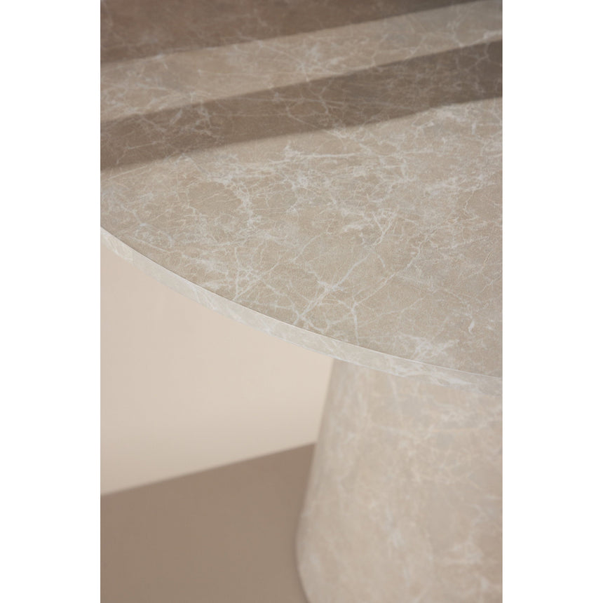 Lanzo Esstisch - Beige Marmoroptik 120 x 120 cm - ZEN ZONE Furniture