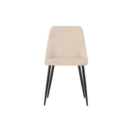 Night Esszimmerstuhl 2er-Pack - Schwarz / Beige Samt - ZEN ZONE Furniture