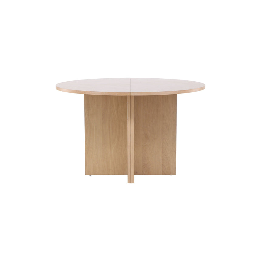 Strada Esstisch - Weiß gekalkt / Eiche furniert 120 x 120 x 74 cm - ZEN ZONE Furniture